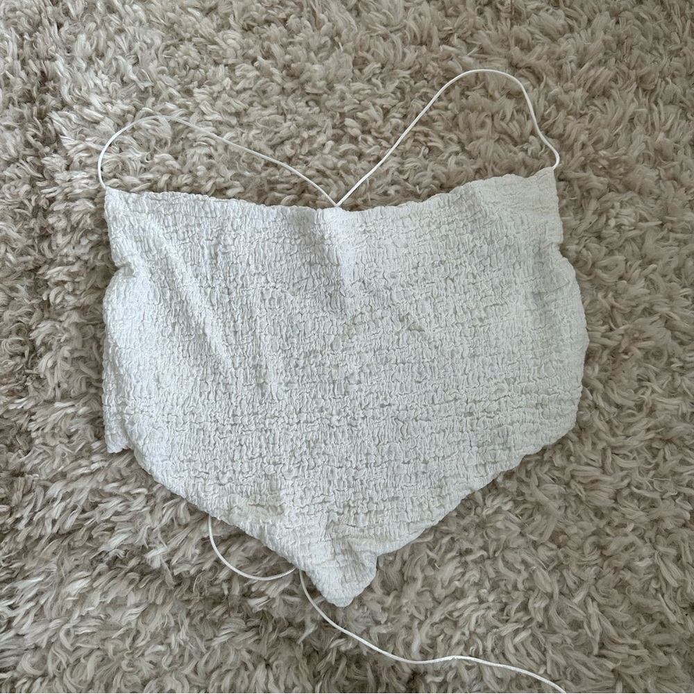 White Smocked strapped top